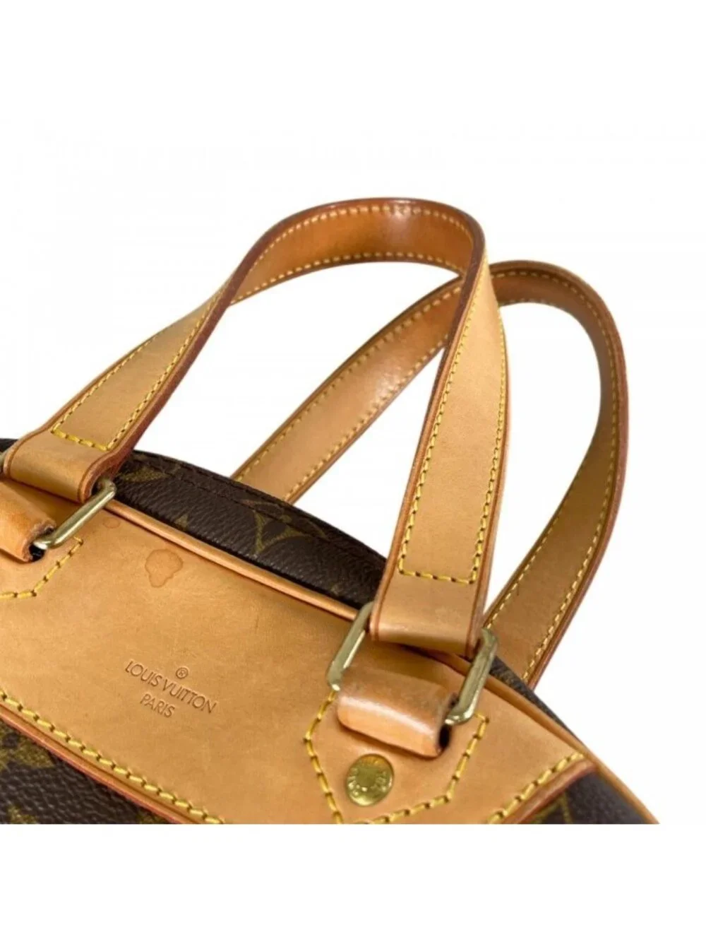 Louis Vuitton Handbag Excursion Monogram Canvas Brown Gold